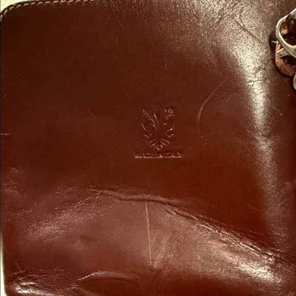 Vera Pelle Giorgio Costa Brown Leather Crossbody Bag - Picture 2 of 14